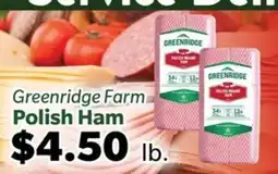 Living Fresh Market Greenridge Farm Polish Ham offer