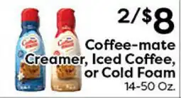 Rich's Fresh Market Coffee-mate Creamer, Iced Coffee, or Cold Foam offer