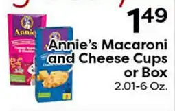 Rich's Fresh Market Annie's Macaroni and Cheese Cups or Box offer