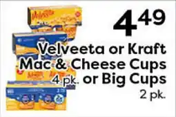 Rich's Fresh Market Velveeta or Kraft Mac & Cheese Cups or Big Cups offer