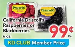 Eurofresh Market California Driscoll's Raspberries or Blackberries offer