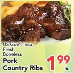 Eurofresh Market US Gov't Insp. Fresh Boneless Pork Country Ribs offer