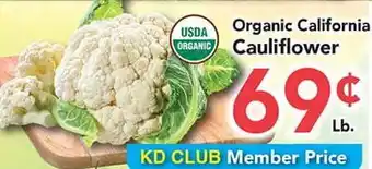 Eurofresh Market Organic California Cauliflower offer