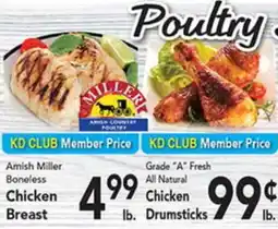Eurofresh Market Amish Miller Boneless Chicken Breast, Grade A Fresh All Natural Chicken Drumsticks offer