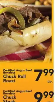 Eurofresh Market Certified Angus Beef Boneless Chuck Roll Roast, Certified Angus Beef Boneless Chuck Steak offer