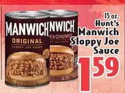 Eurofresh Market 15 oz. Hunt's Manwich Sloppy Joe Sauce offer
