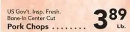 Eurofresh Market US Gov't. Insp. Fresh Bone-In Center Cut Pork Chops offer