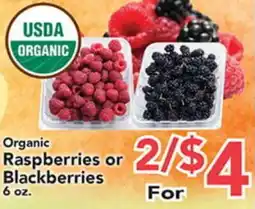 Eurofresh Market Organic Raspberries or Blackberries offer