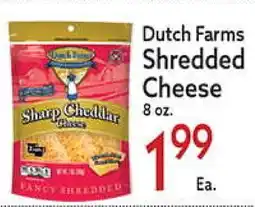 World Fresh Market Dutch Farms Shredded Cheese offer