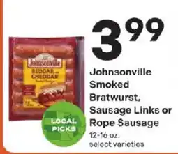 Coborn's Johnsonville Smoked Bratwurst, Sausage Links or Rope Sausage offer