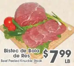 Arteagas Food Center Beef Peeled Knuckle Steak offer