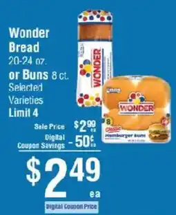 Smart & Final Wonder Bread or Buns offer