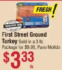 Smart & Final First Street Ground Turkey offer