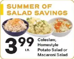 Coborn's Coleslaw, Homestyle Potato Salad or Macaroni Salad offer