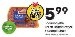 Coborn's Johnsonville Fresh Bratwurst or Sausage Links offer