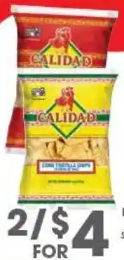 Arteagas Food Center Calidad corn tortilla chips offer