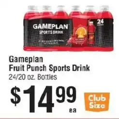 Smart & Final Gameplan fruit punch sports drink offer