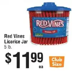 Smart & Final Red Vines Licorice Jar offer