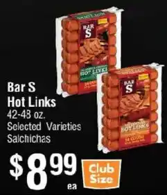 Smart & Final Bar S Hot Links offer