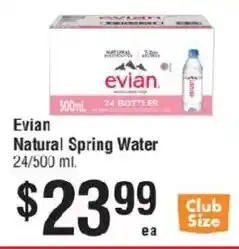 Smart & Final Evian Natural Spring Water offer