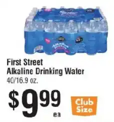 Smart & Final First Street Alkaline Drinking Water offer