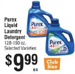 Smart & Final Purex liquid laundry detergent offer