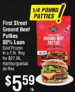 Smart & Final First Street Ground Beef Patties offer