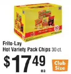 Smart & Final Frito-Lay Hot Variety Pack Chips offer