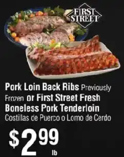 Smart & Final First Street Pork Loin Back Ribs offer