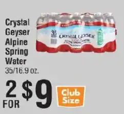 Smart & Final Crystal Geyser Alpine Spring Water offer