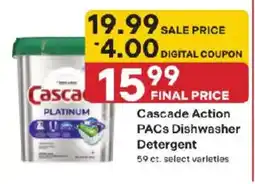 Coborn's Cascade Action PACs Dishwasher Detergent offer