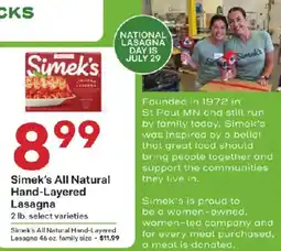 Coborn's Simek's All Natural Hand-Layered Lasagna offer