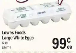Lowes Foods Lowes Foods Large White Eggs offer