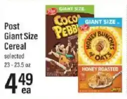 Lowes Foods Post giant size cereal offer