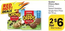 Safeway Quaker Chewy Bars offer