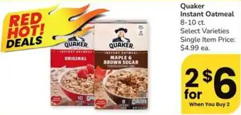 Quaker instant oatmeal