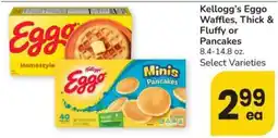 Safeway Kellogg's Eggo Waffles, Thick & Fluffy or Pancakes offer