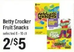 Lowes Foods Betty Crocker fruit snacks offer