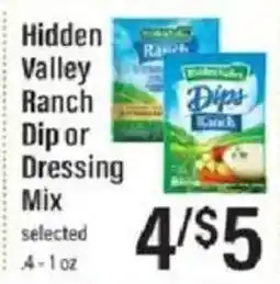Lowes Foods Hidden Valley Ranch Dip or Dressing Mix offer