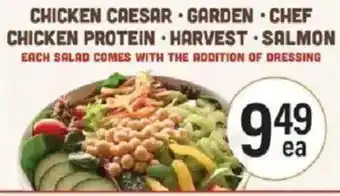 Lowes Foods Chicken Caesar Garden Chef Chicken Protein Harvest Salmon offer