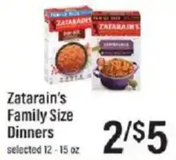 Lowes Foods Zatarain's Family Size Dinners offer