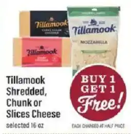 Lowes Foods Tillamook shredded, chunk or slices cheese offer