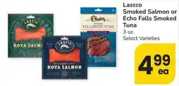 Safeway Lascco Smoked Salmon or Echo Falls Smoked Tuna offer