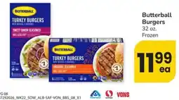 Safeway Butterball turkey burgers offer
