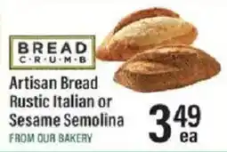 Lowes Foods Bread Crumb Artisan Bread offer