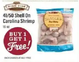 Lowes Foods High Tide 41/50 Shell On Carolina Shrimp offer