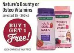 Lowes Foods Nature's Bounty or Osteo Vitamins offer