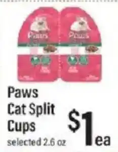 Lowes Foods Paws cat split cups offer