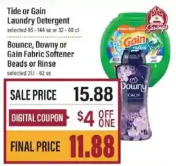 Lowes Foods Tide or Gain Laundry Detergent offer