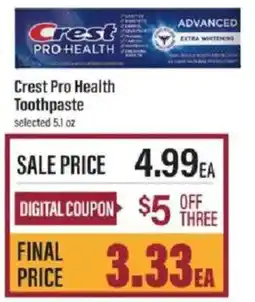 Lowes Foods Crest Pro Health Toothpaste offer